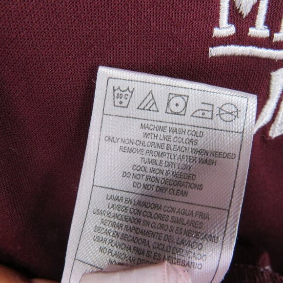 Adidas Jacket Size Medium Mississippi State 1/4 Zip Windbreaker Burgundy Red - Picture 9 of 12